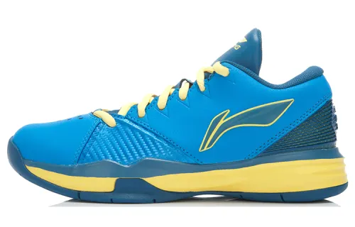 Li Ning Power TD Basketball Shoes Unisex Low Top Blue/Yellow