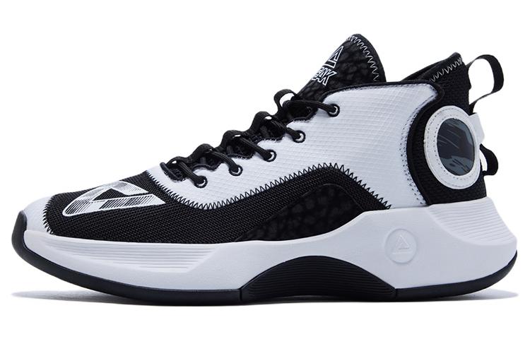 PEAK Speed Collection Cushioning Slip Resistant Abrasion Resistant Low top Basketball Shoes Men’s Black White