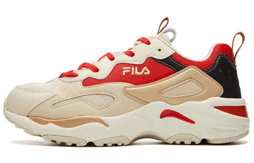 FILA Tracer Running Shoes Beige/Red Women's