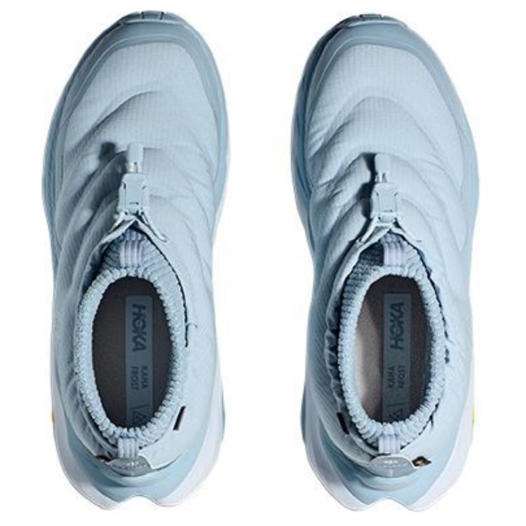 HOKA ONE ONE Kaha 2 Comfortable Slip Resistant Abrasion Resistant Mid top Hiking Shoes Women’s Gray Blue