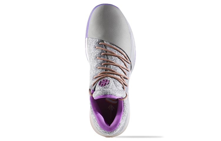 Кроссовки adidas Harden Vol.1 (серо-фиолетовые) — фото 5