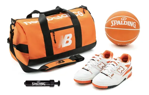 New Balance NB 550 Low top Vintage Basketball Shoes Unisex White Orange