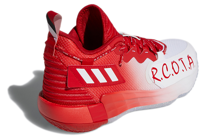 Мужские кроссовки adidas D lillard 7 Extply GCA (красно-белые) — фото 4