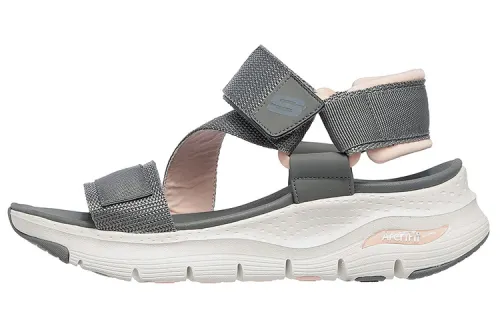 Skechers Arch Fit Pop Retro Athleisure Beach Sandals Women's Gray Pink