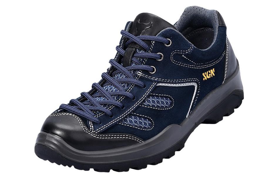 XGN Water repellent Cushioning Slip Resistant Low top Mountaineering Shoes Men’s Dark Blue