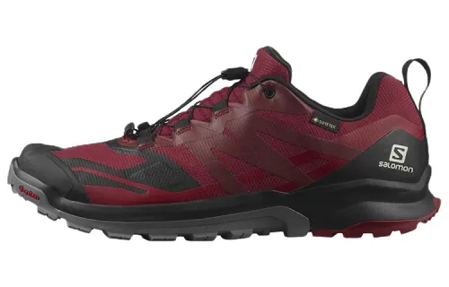 SALOMON Xa Rogg 2 Fabric Abrasion Resistant Low top Mountaineering Hiking Shoes Men's Black Red