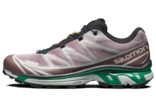 SALOMON XT 6 Breathable Lightweight Slip Resistant Abrasion Resistant Low top Casual Running Shoes Unisex Lavender