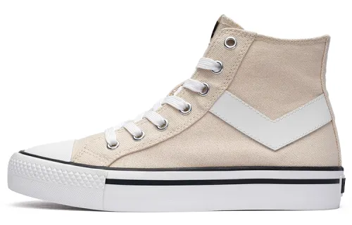 Pony Shooter Slip Resistant, Abrasion Resistant, Breathable, Lightweight High top Canvas Shoes Unisex Beige