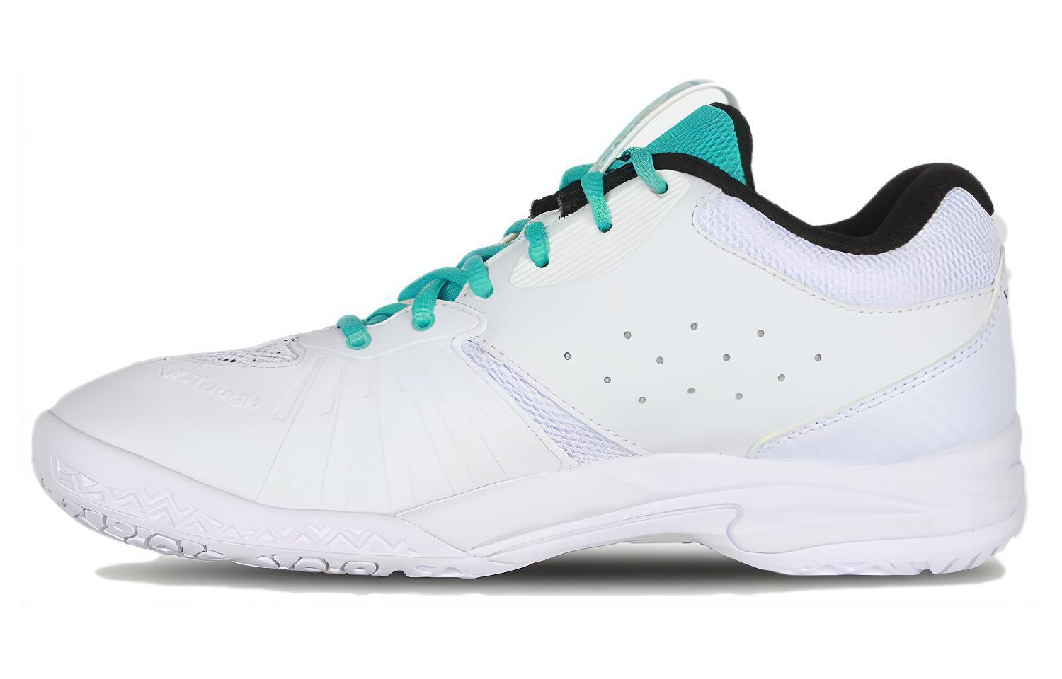 VICTOR Cushioning Slip Resistant Breathable Lightweight Low top Badminton Shoes Unisex White Blue