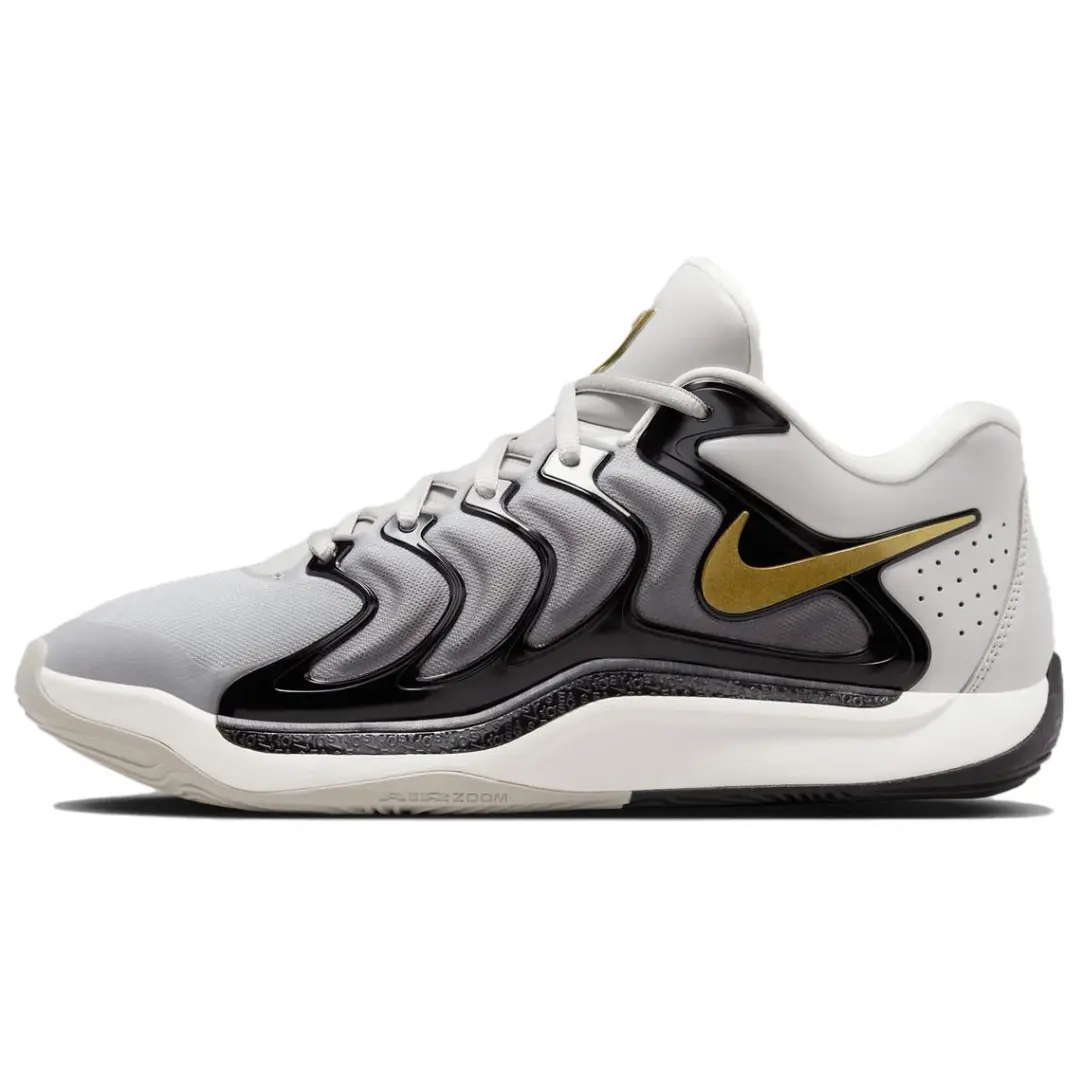 Nike KD 17 Slip Resistant Abrasion Resistant Low top Basketball Shoes Unisex Gray Black