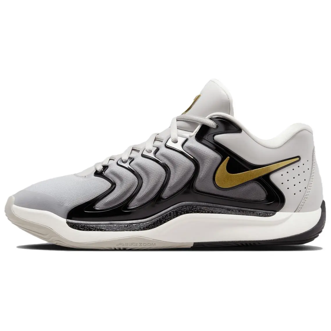 Nike KD 17 Slip Resistant Abrasion Resistant Low top Basketball Shoes Unisex Gray Black