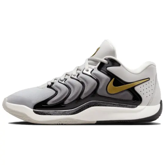 Nike KD 17 Slip Resistant Abrasion Resistant Low top Basketball Shoes Unisex Gray Black