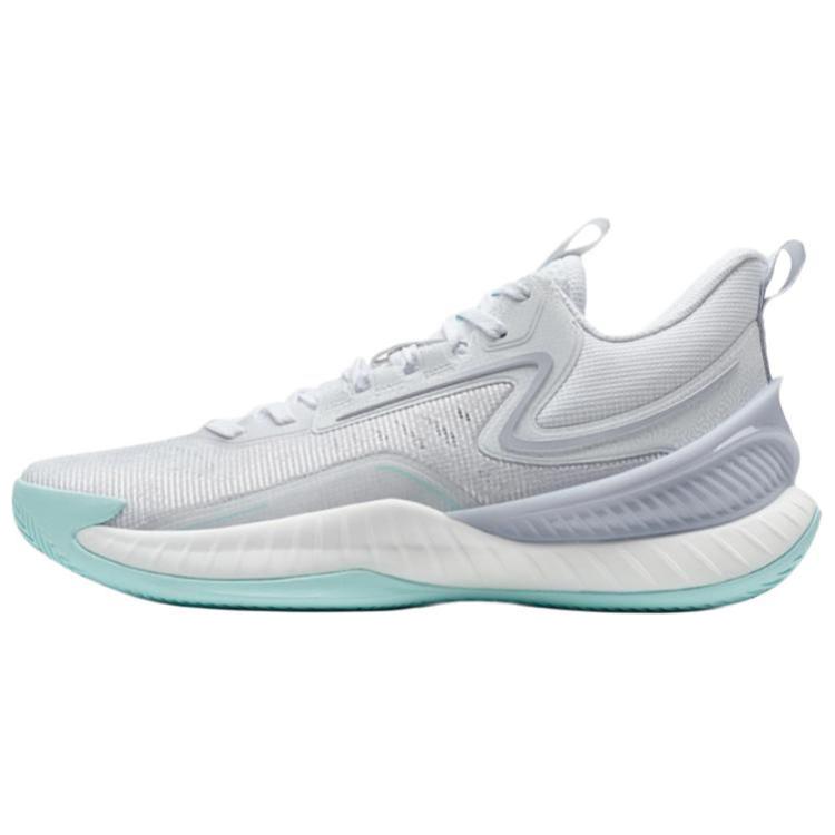 XTEP Jie Ao 2 Comfortable And Trendy Cushioning, Wear Resistant Low top Basketball Shoes Men’s White Purple Blue