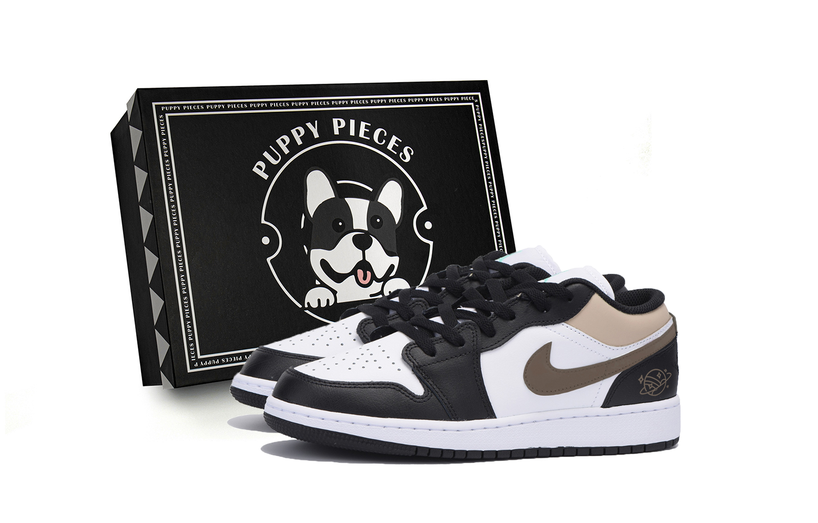 Jordan Air Jordan 1 Abrasion Resistant Slip Resistant Low top Vintage Basketball Shoes Men’s Black White Brown