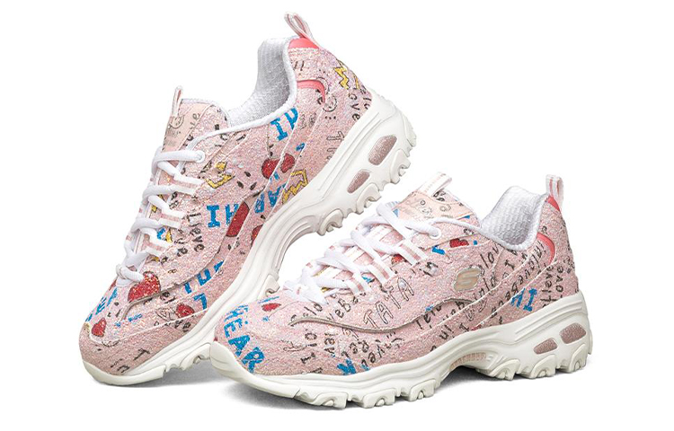 Женские кроссовки Skechers D'LITES 1.0 (розовый) — фото 3