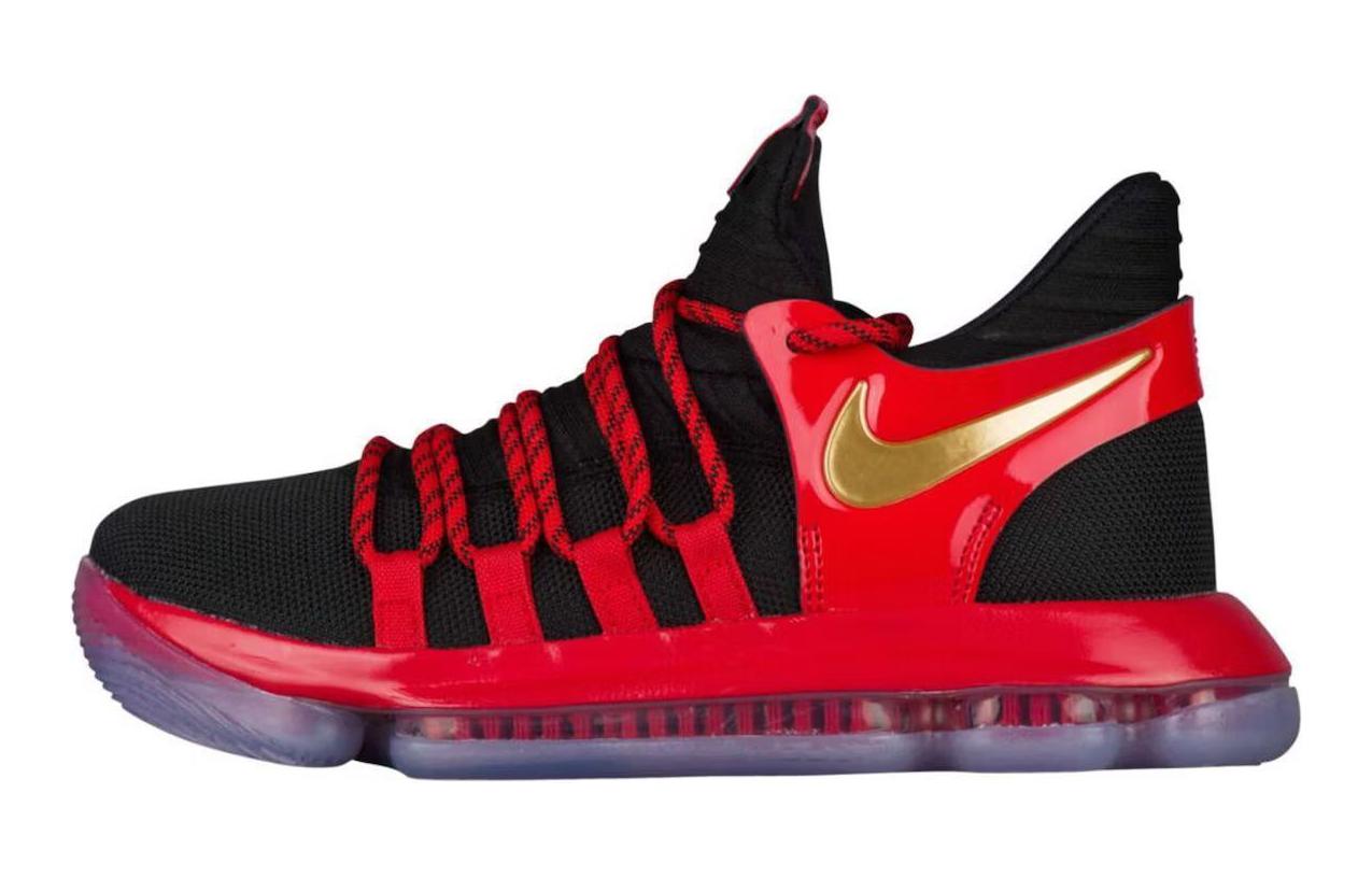 Кроссовки Nike KD 10 (черно-красные)