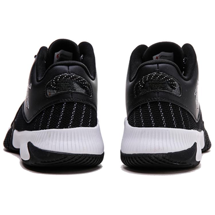 QIAODAN Cushioning Slip Resistant Low top Basketball Shoes Men’s Black White