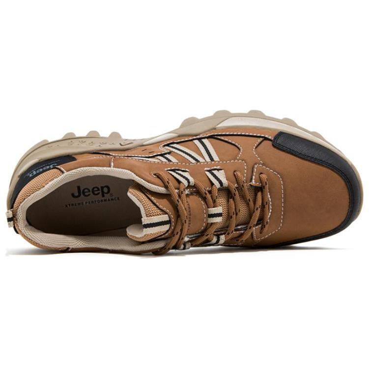 Jeep Abrasion Resistant Low top Hiking Shoes Men’s Light Brown