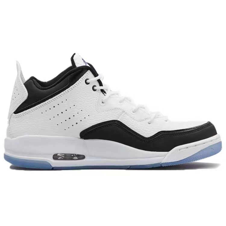 Jordan Courtside 23 Cushioning Slip Resistant Abrasion Resistant Mid top Vintage Basketball Shoes Women’s White Black