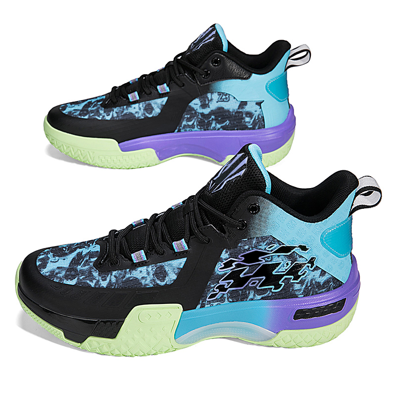 ANDEZHANMUSI Basketball Shoes Unisex High Top Phantom Black/Phantom Red