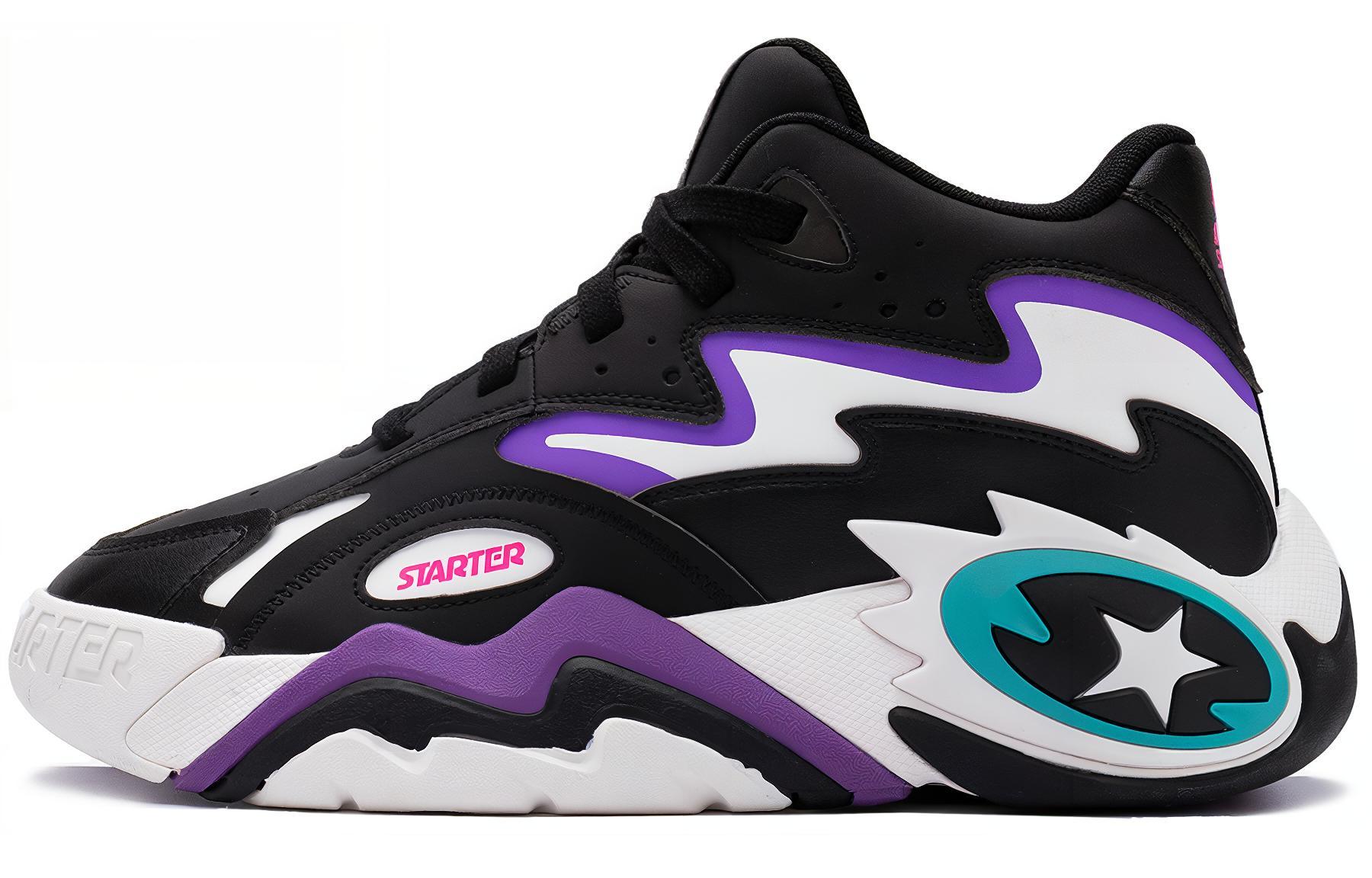 STARTER Vol Sound Wave Collection Slip Resistant Abrasion Resistant Low top Vintage Basketball Shoes Men's Multicolor