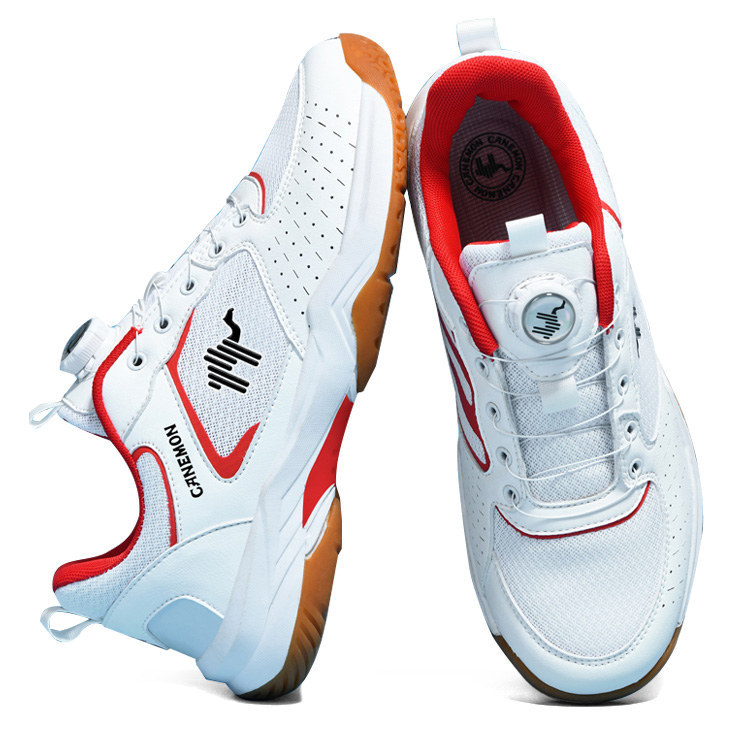 LINGHANGLUOTUO Badminton Shoes Unisex Low Top White/Gray/Blue/Red