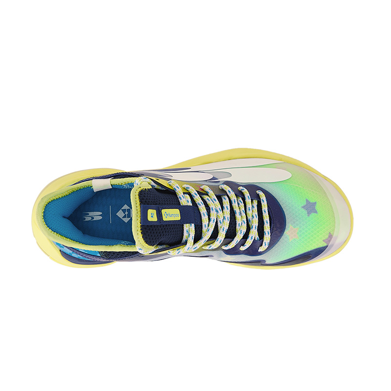 Crying Center x KUMPOO Cushioning Slip Resistant Breathable Mid top Badminton Shoes Unisex Blue