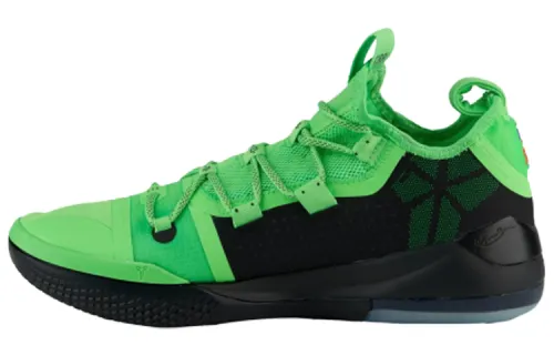 Nike Kobe AD fashionable and comfortable mesh synthetic leather shock-absorbing and non-slip low-top basketball shoes men's black and green