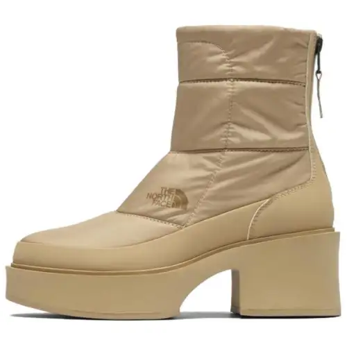 THE NORTH FACE Waterproof Height Increasing Slip Resistant Short Mid Calf Snow Boots Women's Brown