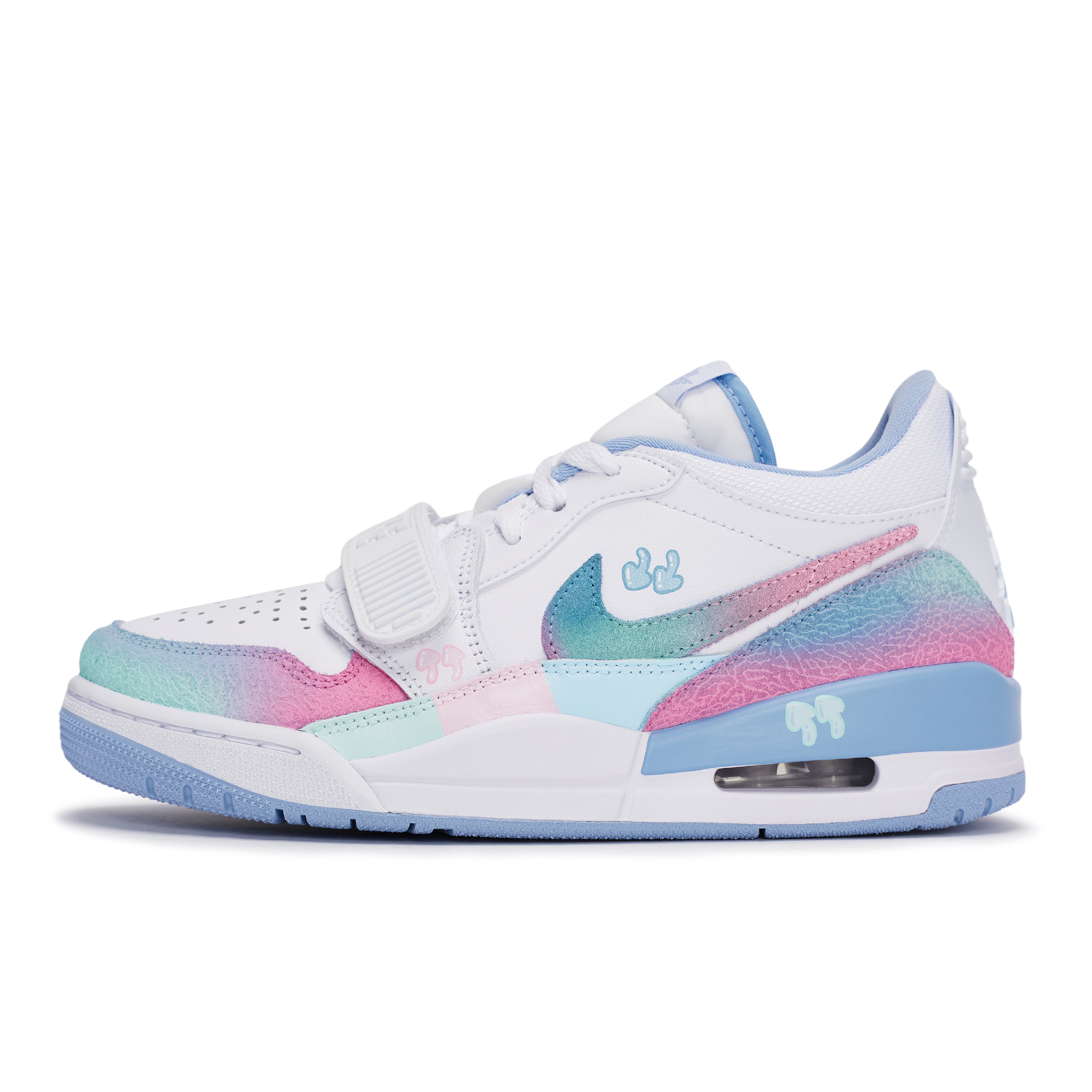 Jordan Legacy 312 Vintage Basketball Shoes Women’s Low Top White/Blue/Pink/Green