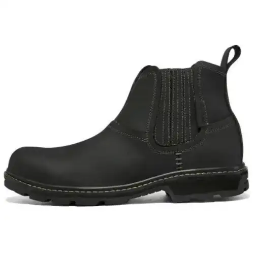 Skechers Short Chelsea Boots Low Heel Men's Black