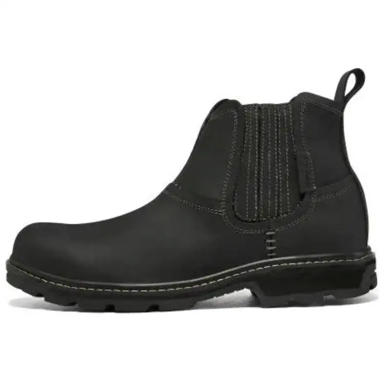 Skechers Short Chelsea Boots Low Heel Men's Black