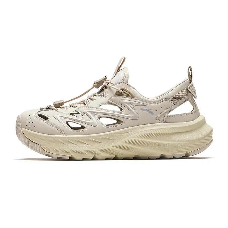 Anta Slip Resistant Breathable Support Abrasion Resistant Lightweight River Trekking Shoes Women's Beige