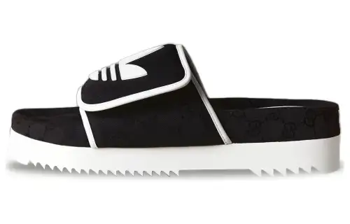 Adidas Originals Gucci x Adidas Originals Slide Sandal 'Black Gg Monogram'