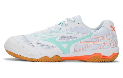 Mizuno Fang NX Low top Badminton Shoes Unisex White Blue Orange
