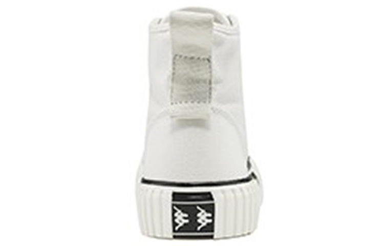 Kappa Slip Resistant Abrasion Resistant High top Canvas Shoes Unisex Heron Feather White