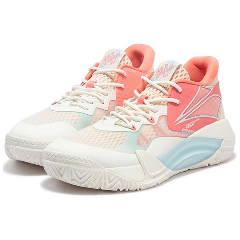 361° Thorn Cushioning Slip Resistant Abrasion Resistant Low top Basketball Shoes Men’s White Pink