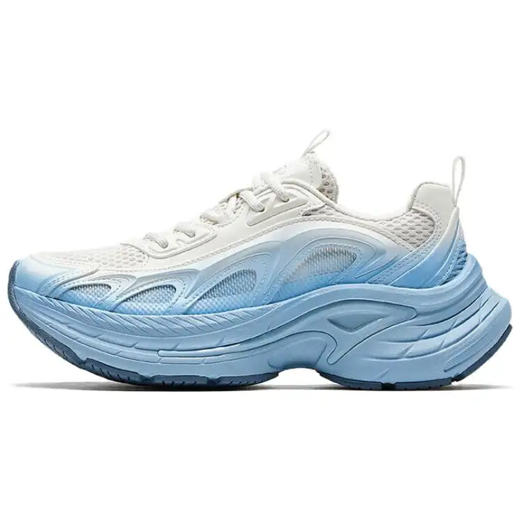 Anta Slip Resistant, Abrasion Resistant, Breathable Low top Chunky Sneakers Women's White Blue