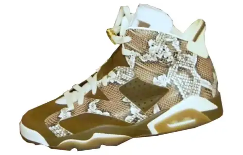 Jordan Air Jordan 6 'SNAKESKIN' PE Comfortable Round Toe Cushioning Slip Resistant High top Vintage Basketball Shoes