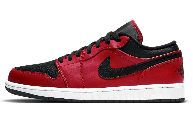 Air Jordan 1 Low ‘Reverse Bred Pebbled Swoosh’