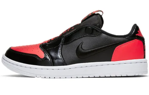 Jordan 1 Low Slip Black Hot Punch Women's