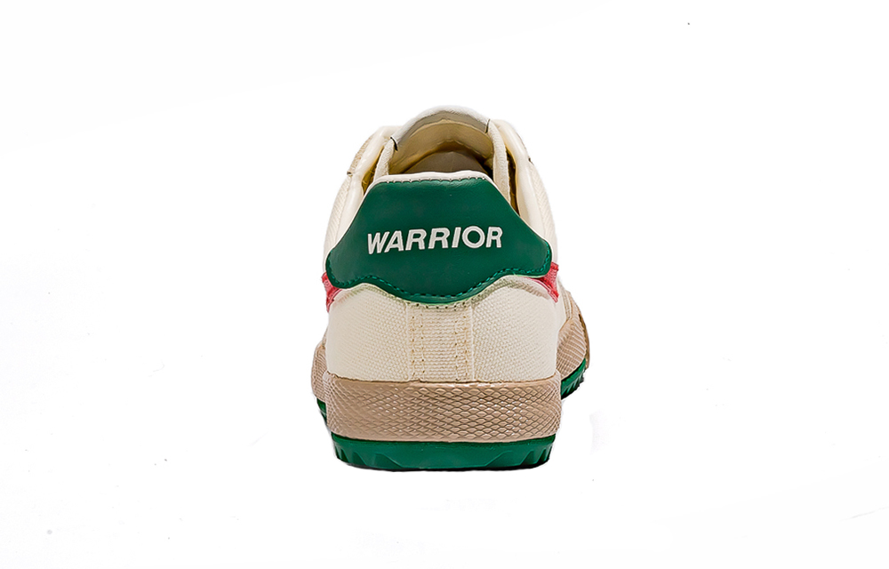 Warrior Wear resistant, Lightweight, Breathable, And Non slip. Low top Canvas Shoes Unisex Beige Red