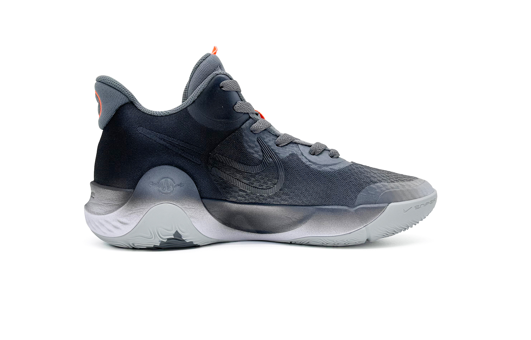 Nike KD Trey 5 IX Slip Resistant Abrasion Resistant Mid top Basketball Shoes Unisex Black Gray