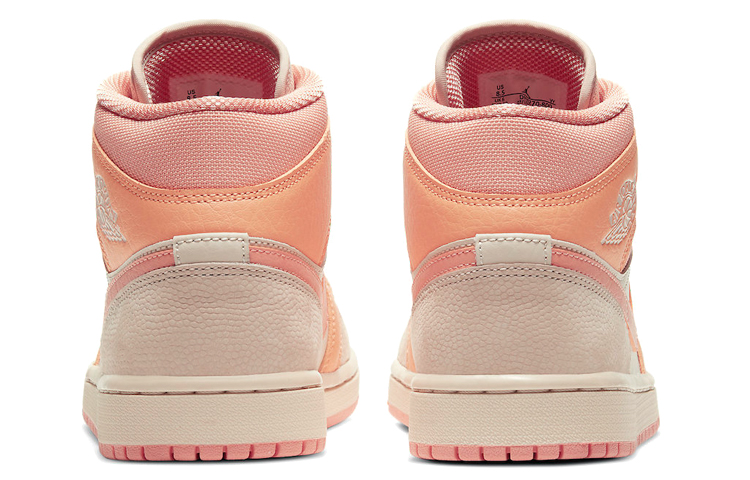 Женские кроссовки Jordan Air Jordan 1 Mid (оранжевые) — фото 5