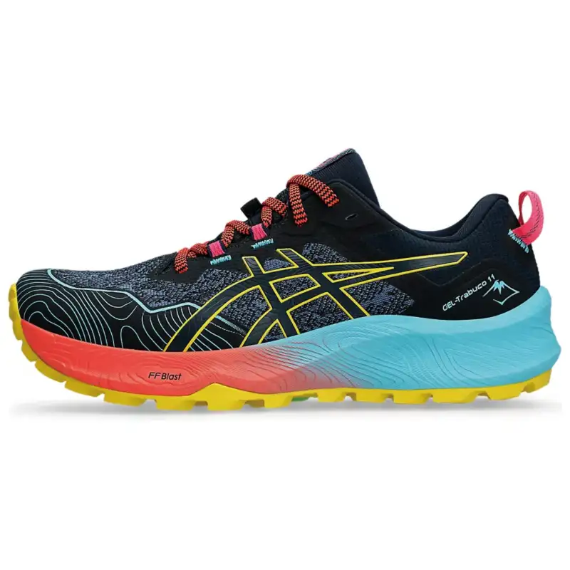 ASICS Gel Trabuco 11 Trail Running Shoes Women's Black Yellow