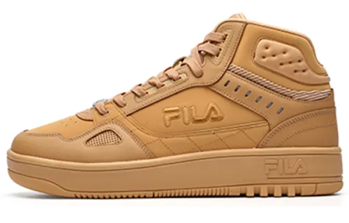FILA Synthetic Leather Comfortable Cushioning Abrasion Resistant Coverage High top Vintage Basketball Shoes Men's