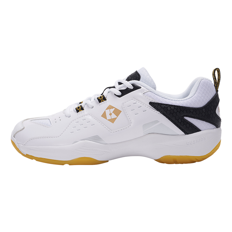 KUMPOO Abrasion Resistant Low top Badminton Shoes Unisex White
