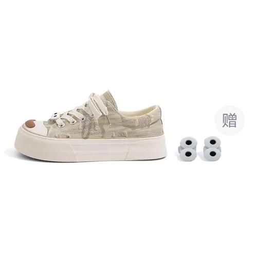 HUANQIU Wear resistant And Lightweight Low top Canvas Shoes Women's Misty Rain Gray