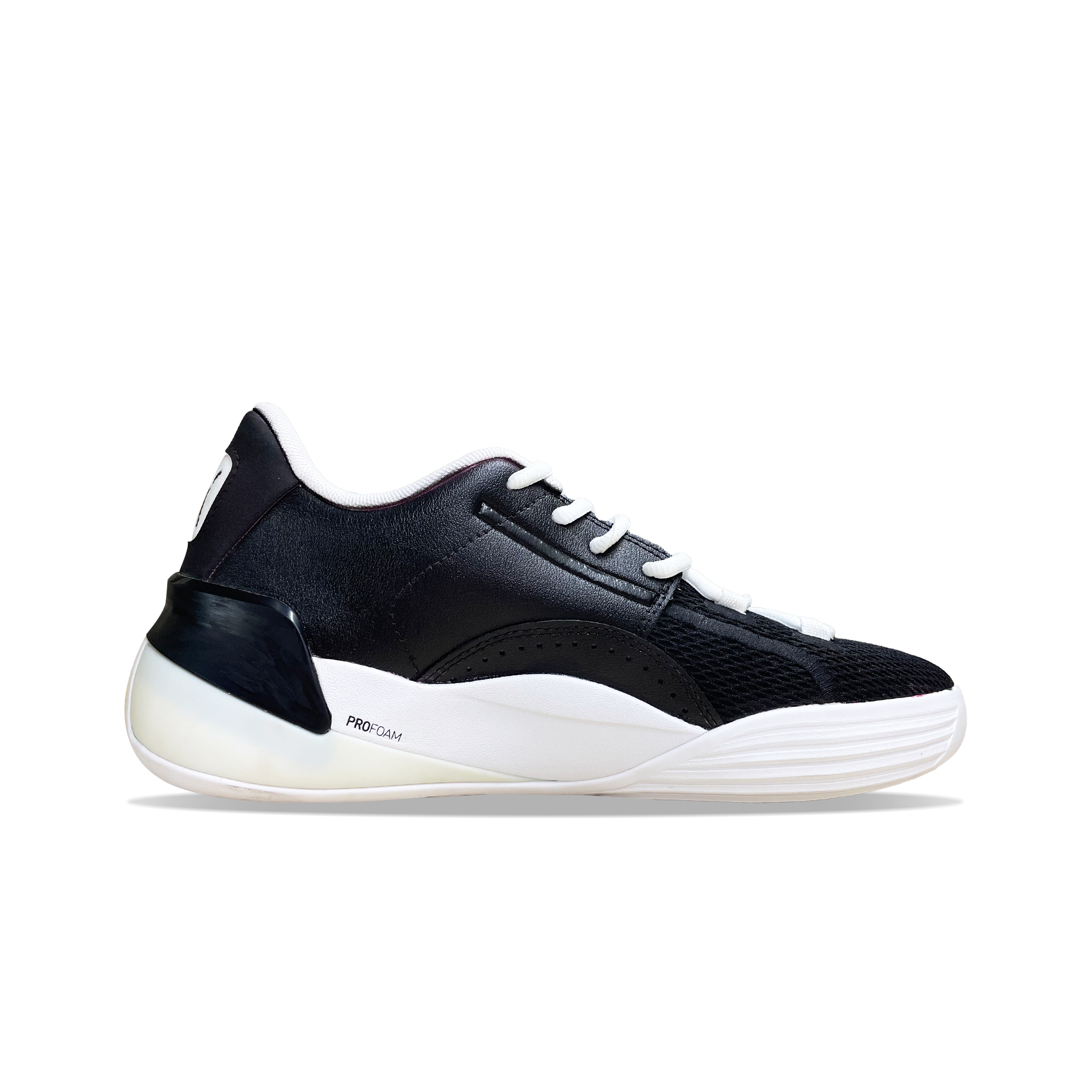 PUMA Clyde Hardwood Team Snake Tracks Low top Basketball Shoes Unisex Black
