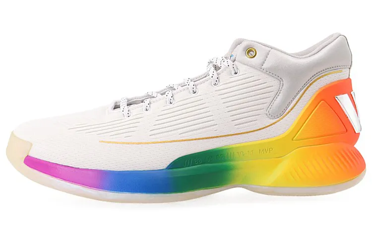 Adidas D Rose 10 Cushioning Slip Resistant Abrasion Resistant Low top Basketball Shoes Men's